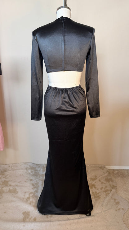 Smoke and Satin Dress by Elle Rebel