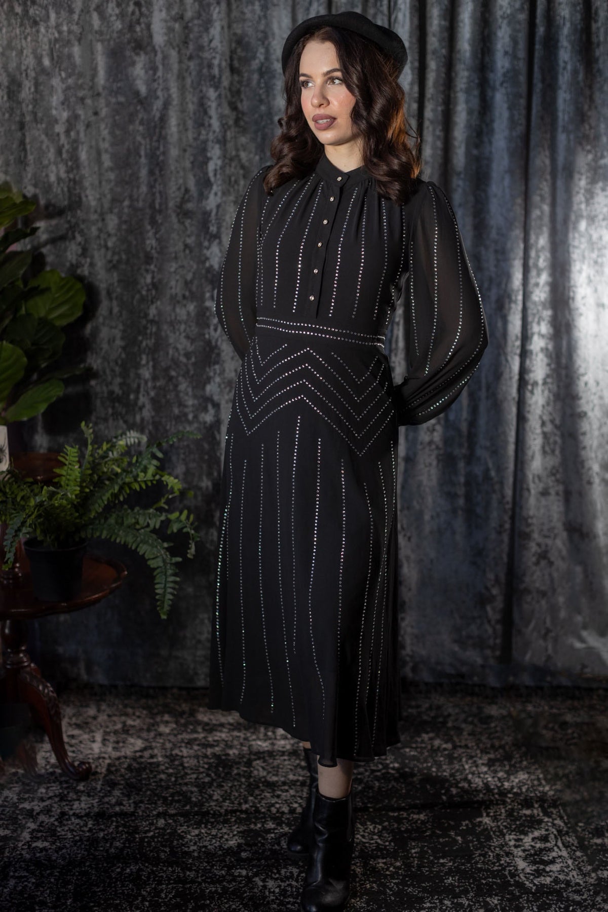 Millicent - Gothic Old Hollywood Glam Dress - by Witchwood Bags
