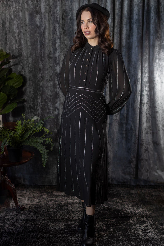 Millicent - Gothic Old Hollywood Glam Dress - by Witchwood Bags