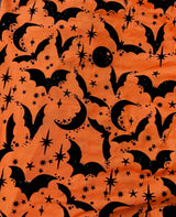 queen of halloween orange black bat baby doll dress