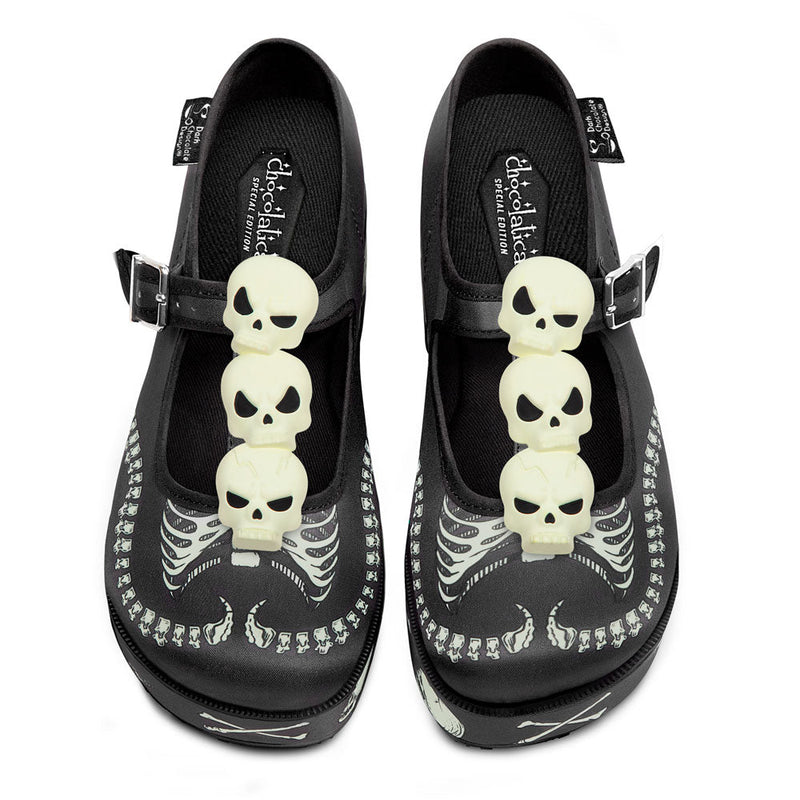 Chocolaticas® Skeletons Under Your Bed Women's Mary Jane Platform