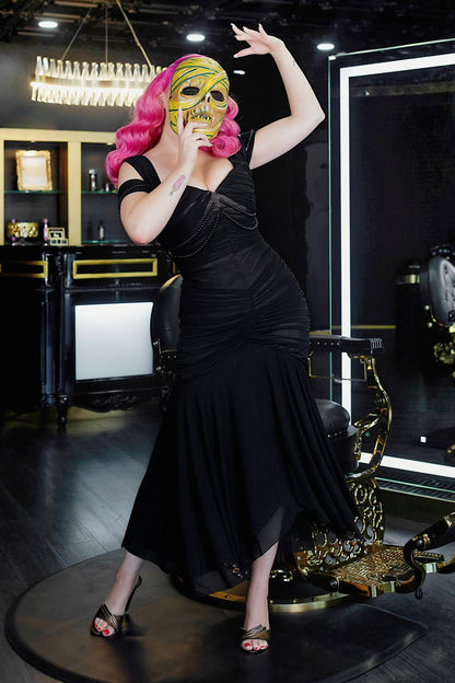 Mummy Ruched Illusion Dress by Weasel Wear