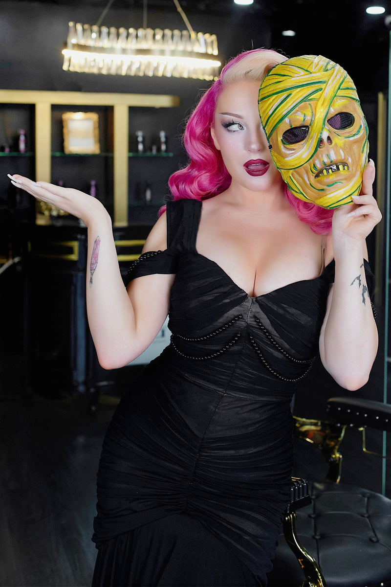 Mummy Ruched Illusion Dress by Weasel Wear