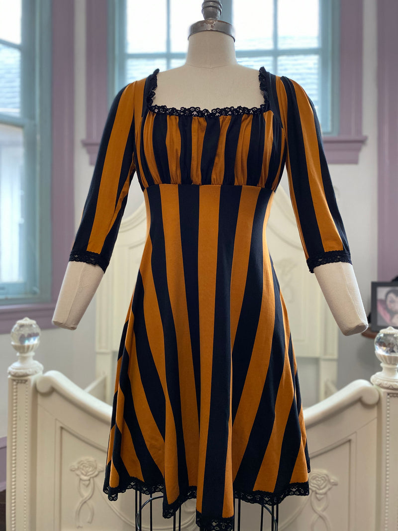 *PRE ORDER* Wednesday Dress in Pumpkin Spice Stripe