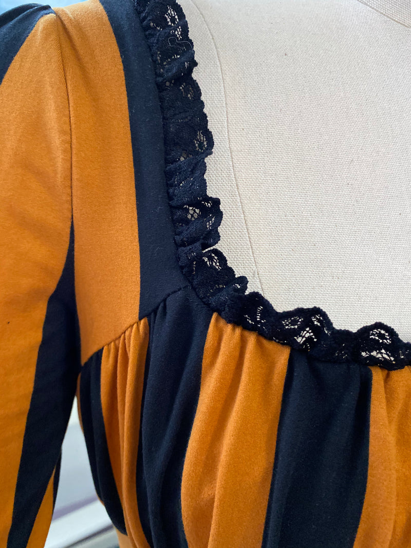 *PRE ORDER* Wednesday Dress in Pumpkin Spice Stripe