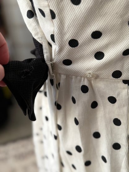 Vintage Polka Dot Sailor Dress S/M Accentuette by Lanz