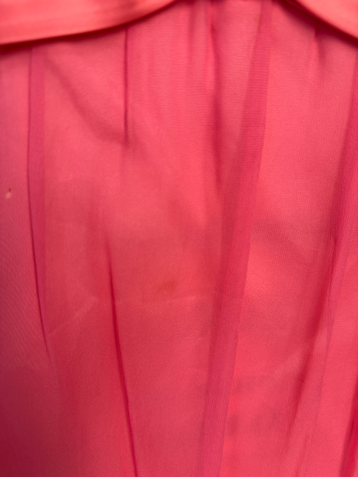 Vintage Pink Bow 60's Chiffon Dress S/M