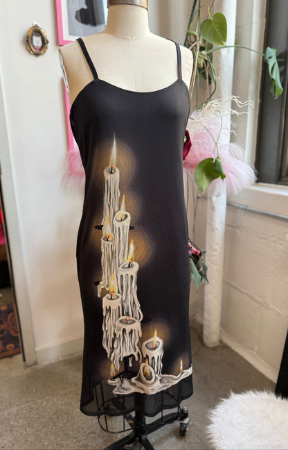Melting Candles Mesh Wiggle Dress