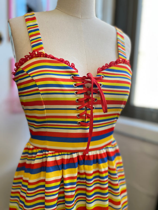 *PRE ORDER* Heidi Swing Dress in Clown Stripe