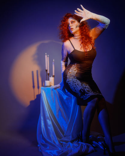 Melting Candles Mesh Wiggle Dress