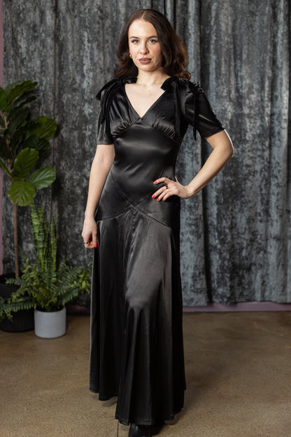 CECELIA - 30s inspired satin cocktail dress - by Witchwood Bags