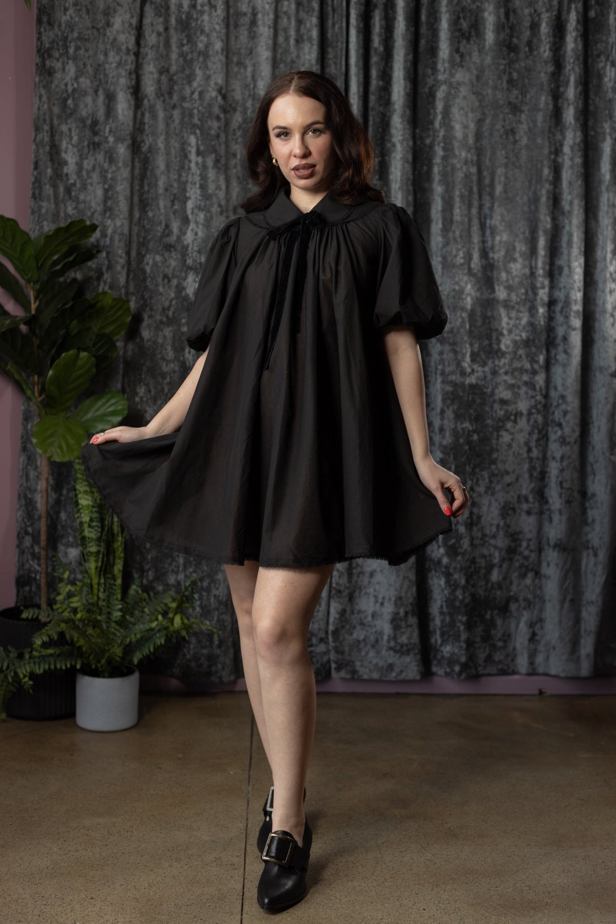 SYBIL - Linen mini tent dress - by Witchwood Bags
