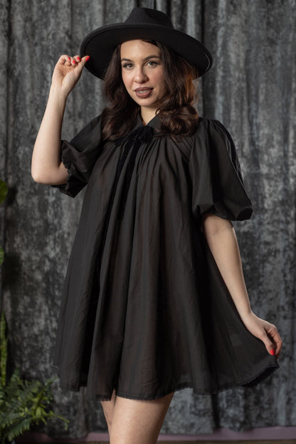 SYBIL - Linen mini tent dress - by Witchwood Bags
