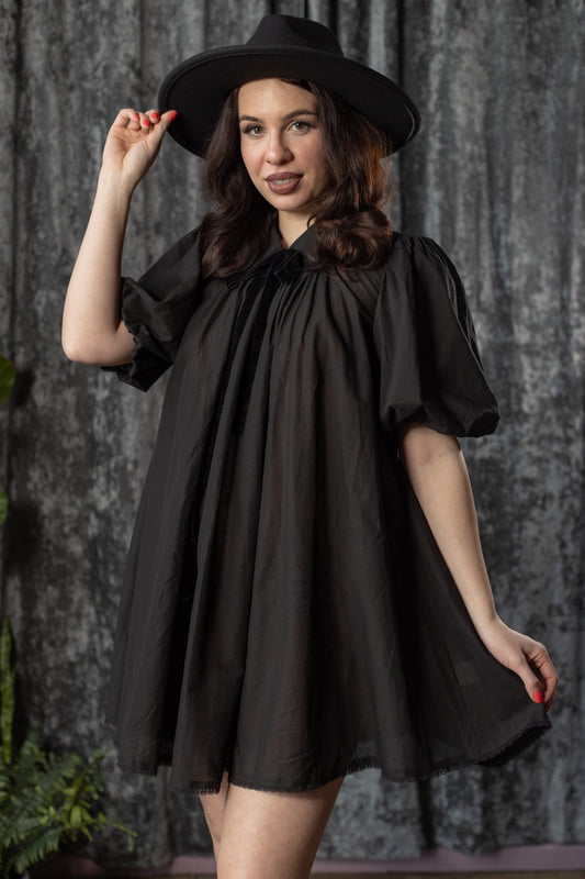 SYBIL - Linen mini tent dress - by Witchwood Bags
