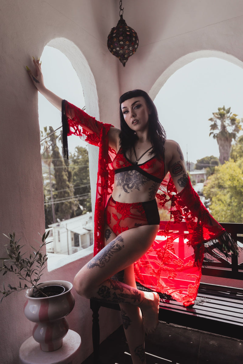 Blood Moon Kimono by The Pretty Cult