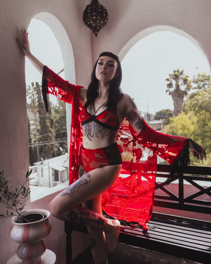 Blood Moon Kimono by The Pretty Cult