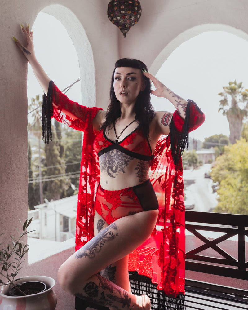 Blood Moon Kimono by The Pretty Cult