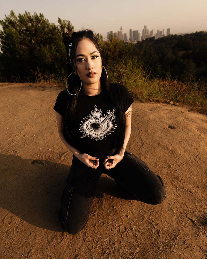 Sacred Heart Baby Tee by The Pretty Cult