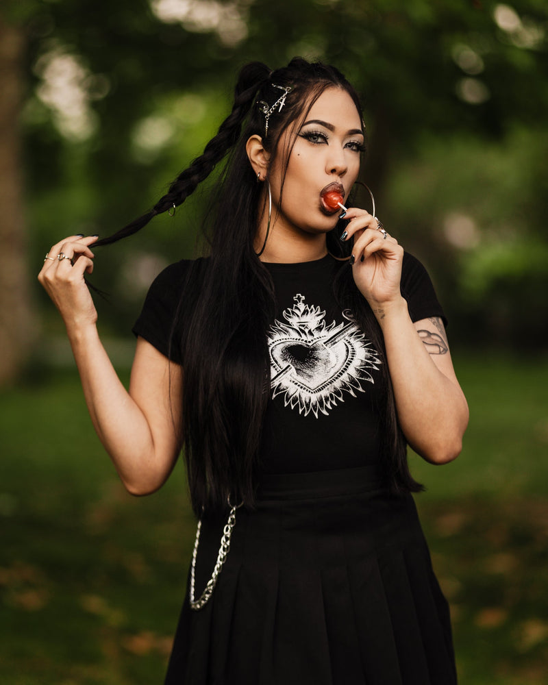 Sacred Heart Baby Tee by The Pretty Cult