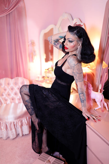 Arachnophobia Maxi Dress Pre-Sale by Weasel Wear
