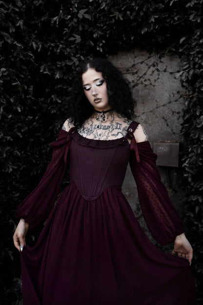 Eclipse Dress in Burgundy by Lively Ghosts