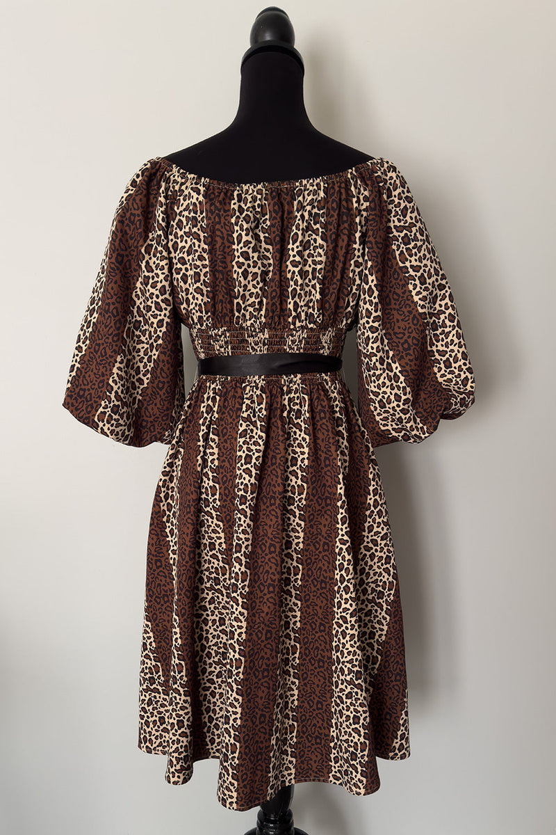 Eva Dress Leopard Print by The Oblong Box Shop