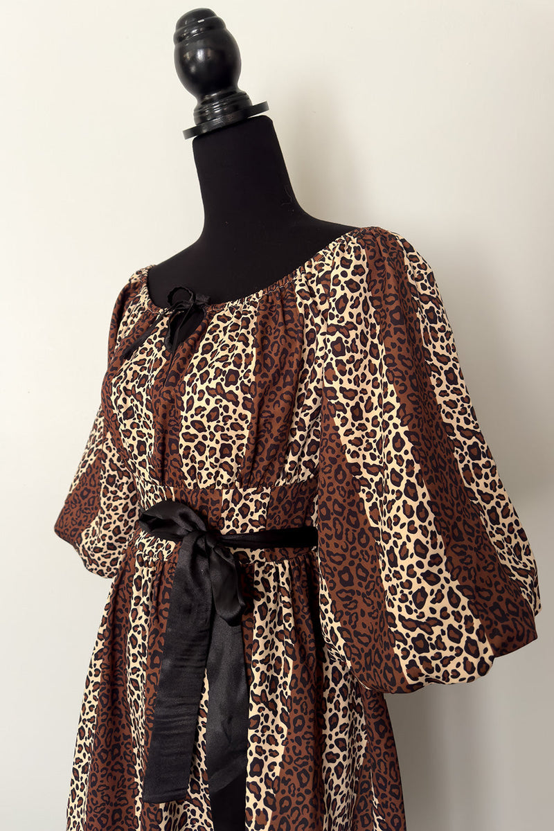 Eva Dress Leopard Print by The Oblong Box Shop