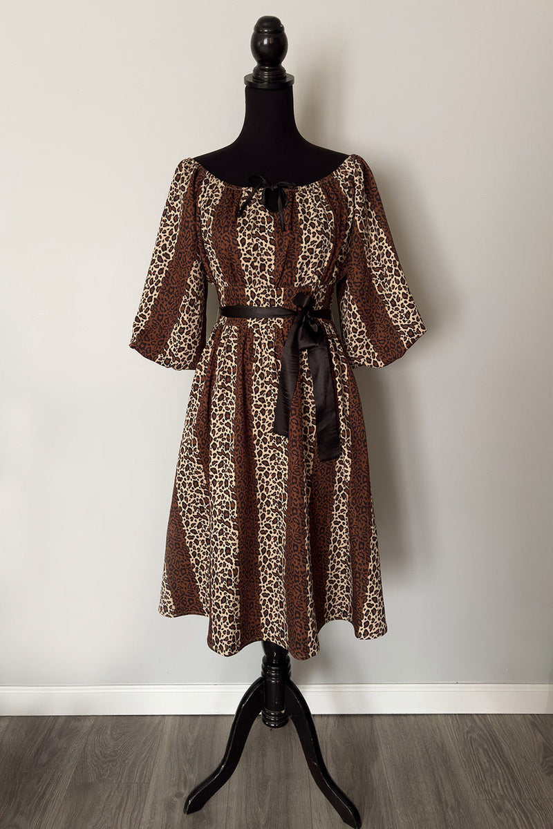 Eva Dress Leopard Print by The Oblong Box Shop