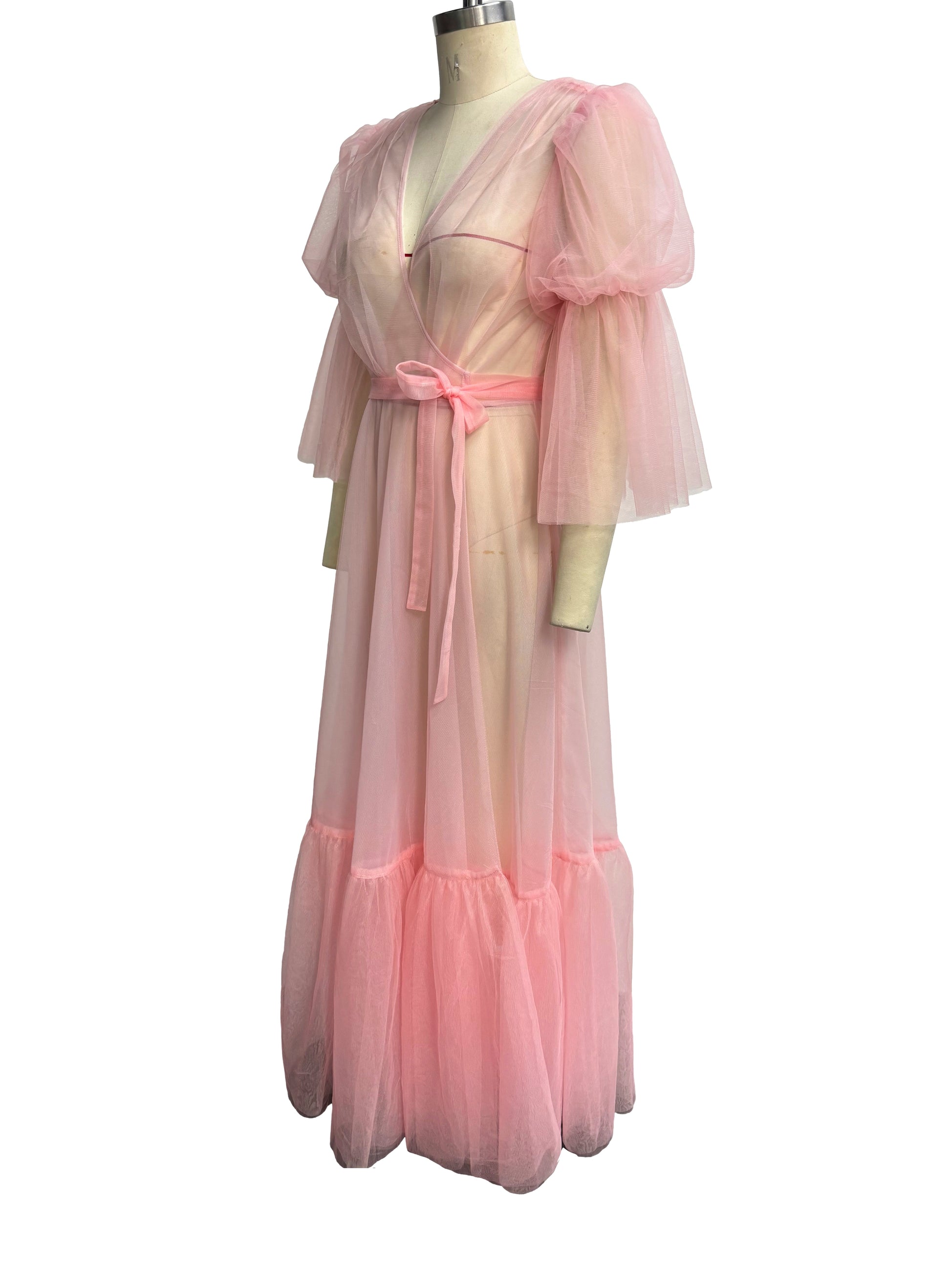 open lace back dress Timeless Temptress Tulle Robe Dress By Elle Rebel