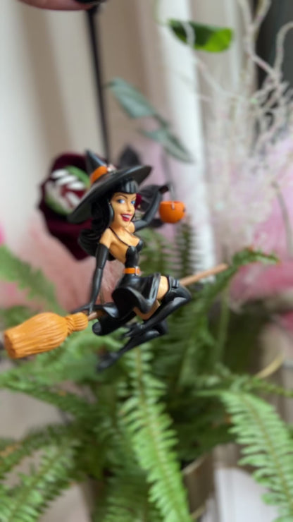 Bettie Page Witch Ornament - Midnight Ride by Retro a Go Go