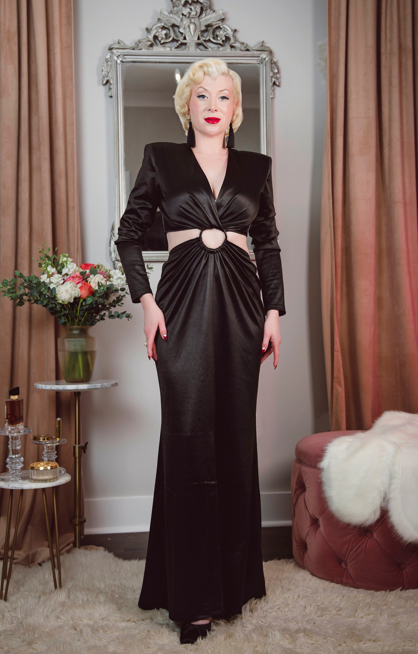 Smoke and Satin Dress by Elle Rebel