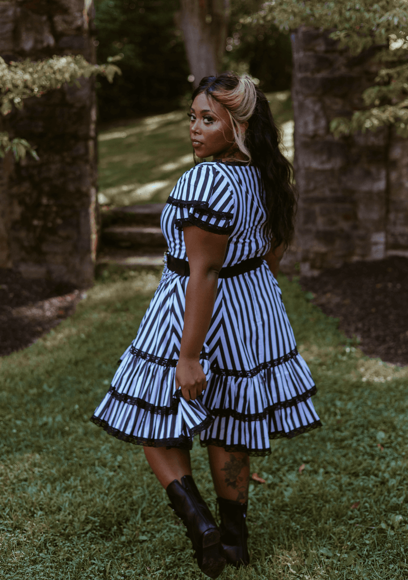 Adelaide Dress in Sandworm Stripes