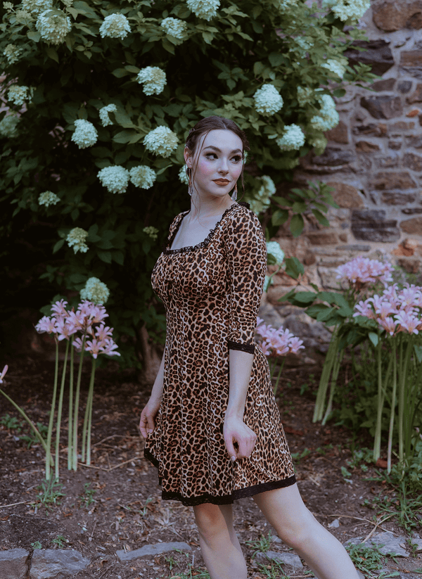 Wednesday dress in Leopard Print