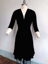3/4 Sleeve Black Raquel dress *pre order* - Wax Poetic Clothing