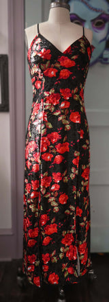 Lily dress in Red Rose Velvet