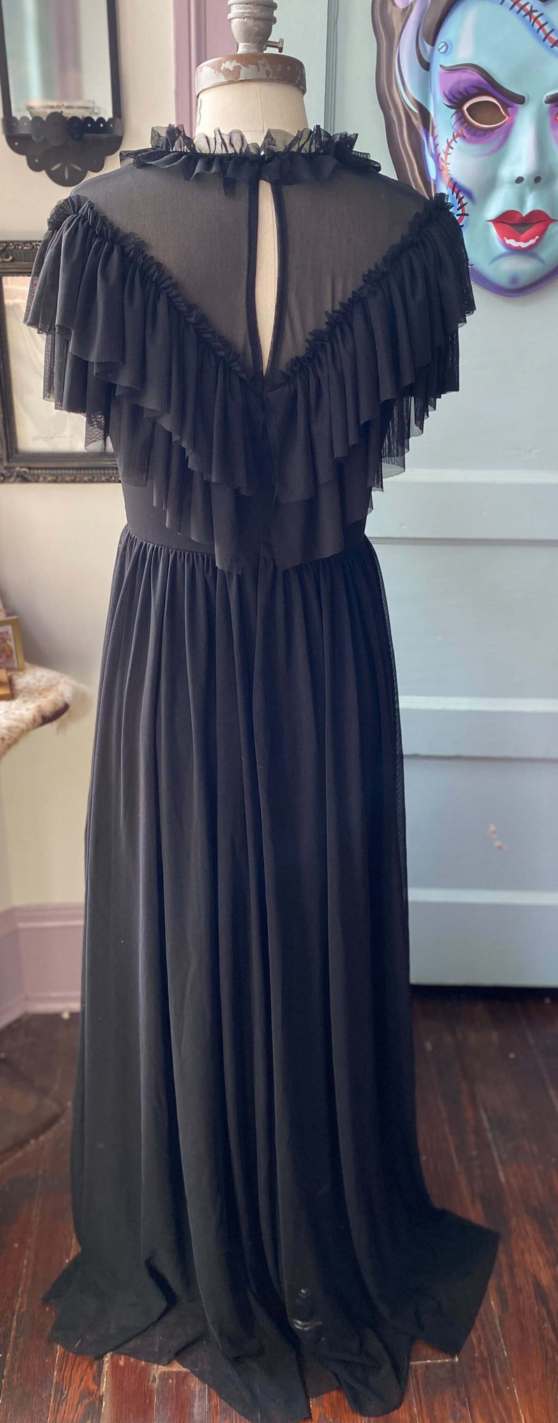 Mina Dress in Black mesh