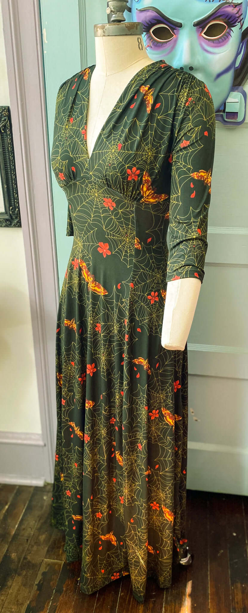 Raquel 3/4 Sleeve Maxi dress in Clarice Print – Wax Poetic Clothing