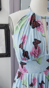 Vivian Convertible Halter Dress in Victorian Arboretum print