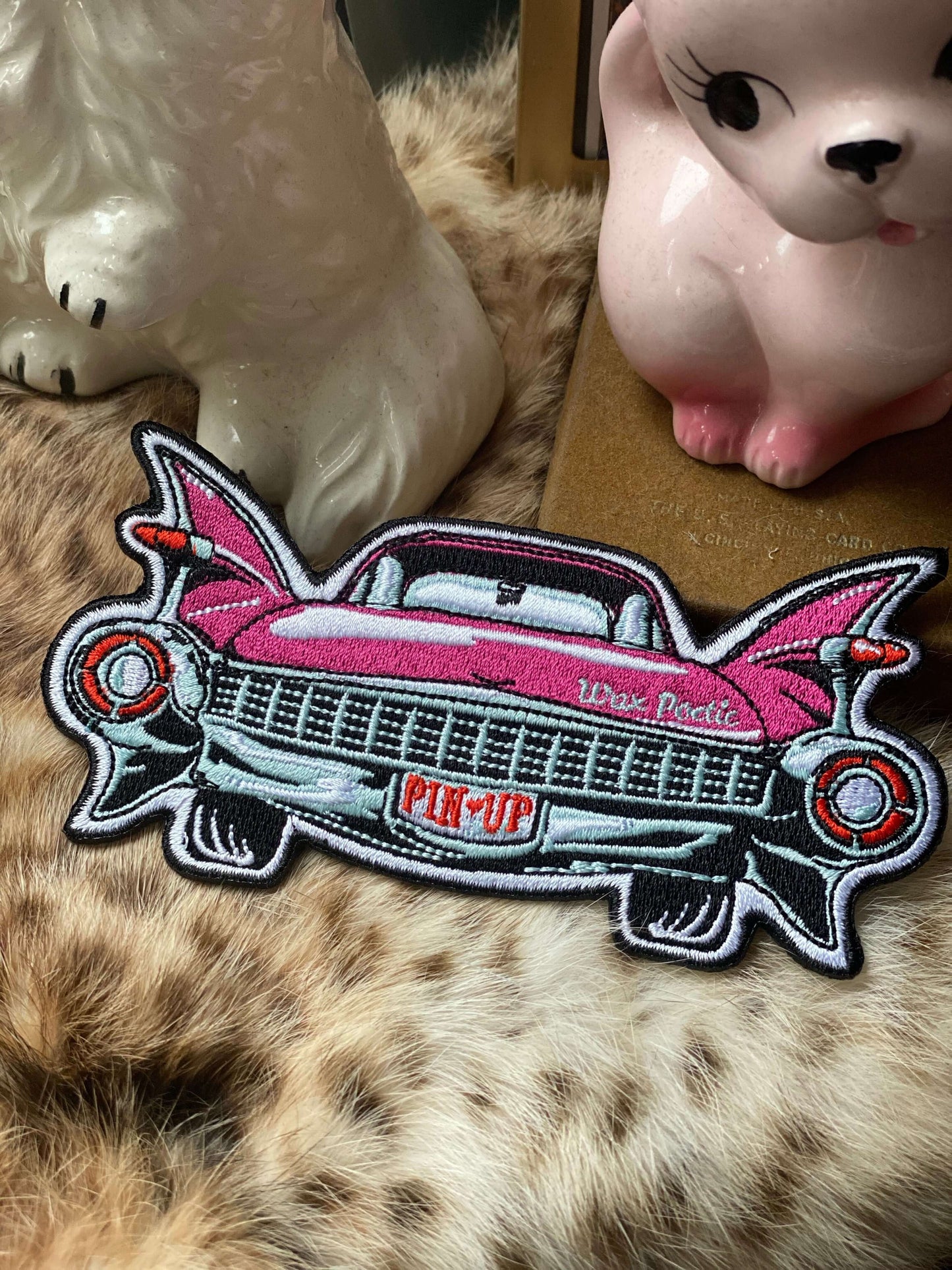 Pink Caddy Pinup patch