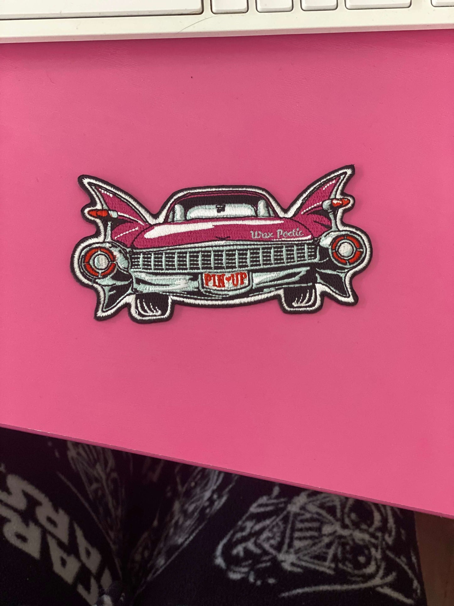 Pink Caddy Pinup patch