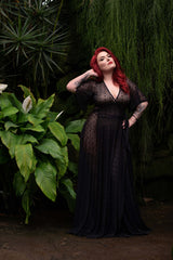 polka dot mesh maxi lydia wrap dress 