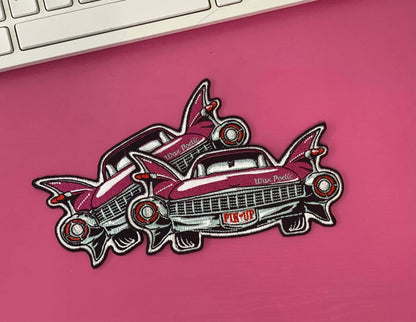 Pink Caddy Pinup patch